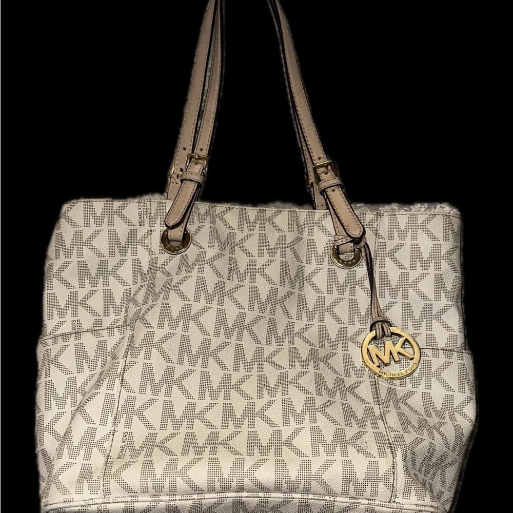 Michael Kors Beige Monogram Tote
